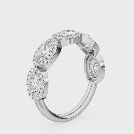 14 karat guldring med 1,29 ct labbodlade diamanter – Diskret lyx och hållbarhet SJR57123