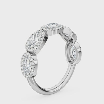 14 karat guldring med 1,29 ct labbodlade diamanter – Diskret lyx och hållbarhet SJR57123