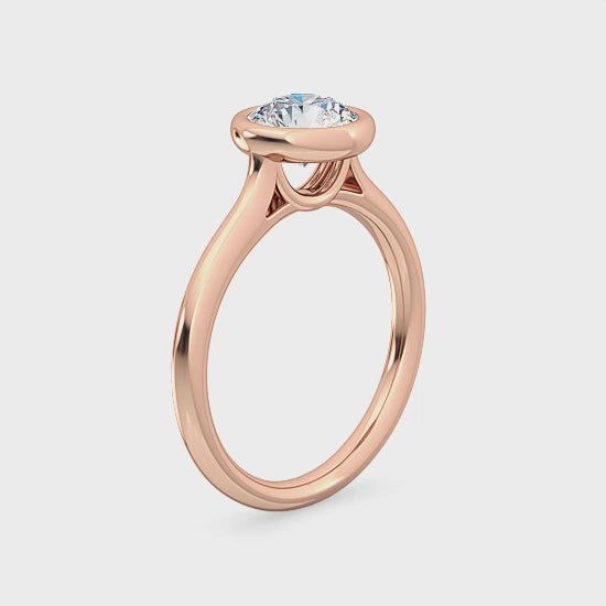 Engagement Ring with 1.00 ct. Labgrown Diamond – Stylish and Shiny SJR55088RD