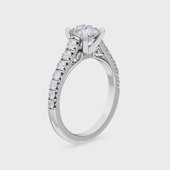 Lab Grown Diamond Engagement Ring 1.54 ct. – Elegant Beauty SJR56007