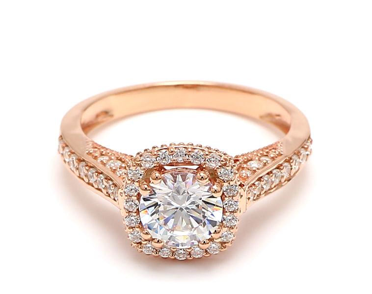 14 karat vitgulds solitaireförlovningsring med 1,46 ct labgrown diamanter – Elegant Beauty SJR54173