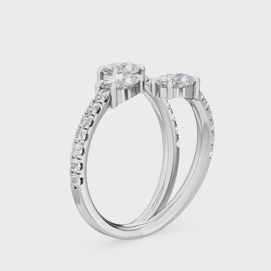 Ring i 14 karat vitt guld med 1,26 ct labbodlade diamanter – En strålande lyx SJR56718