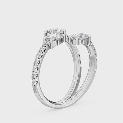 Ring i 14 karat vitt guld med 1,26 ct labbodlade diamanter – En strålande lyx SJR56718