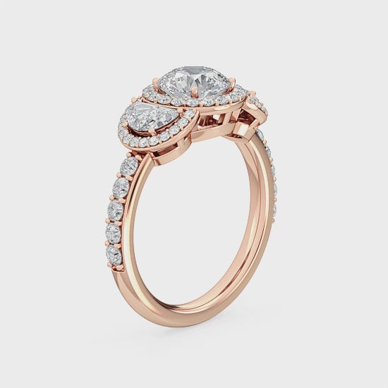 Förlovningsring i 14 karat guld med 2,04 ct labbodlade diamanter – Oöverträffad skönhet och hållbarhet SJR56604