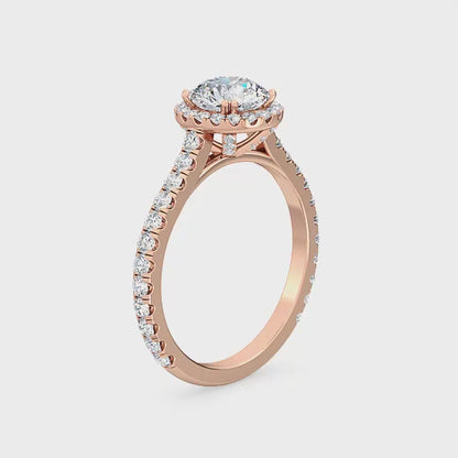 Halo Engagement Ring with 1.69 ct. Lab Grown Diamonds – Luxury and Ethics in One SJR55542RD