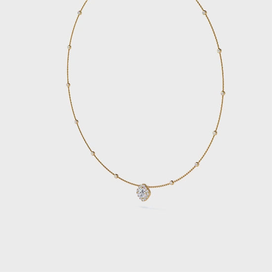 Halsband i 14 karat guld med labgrown-diamanter (1,71 ct) SJN08026