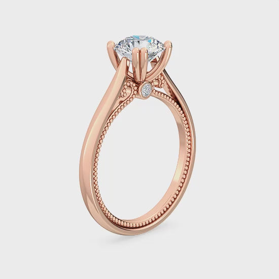 Förlovningsring i 14 karat guld med labbodlad diamant 1,07 ct. – Guldglans och diamantskönhet SJR55573RD