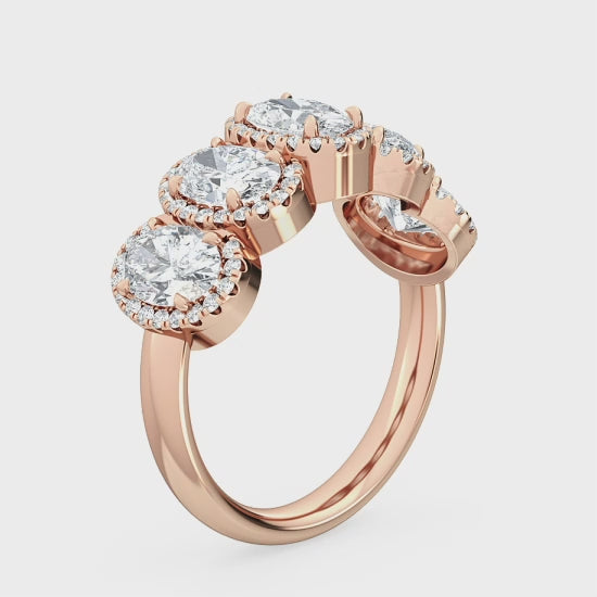 14 karat guldring med 2,31 ct labbodlade diamanter – Maximal glans och elegans SJR57122