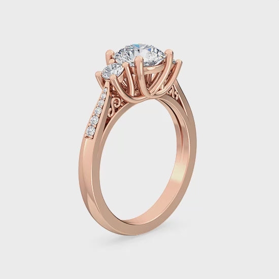 Förlovningsring i 14 karat guld med 1,35 ct labbodlade diamanter – Ren elegans och lyx SJR55534RD