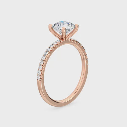 Förlovningsring i 14 karat guld med labbodlad diamant 1,12 ct – Radiant Elegance SJR55556RD