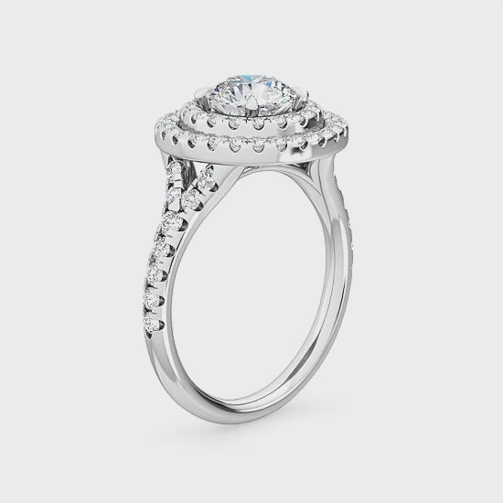 Halo Engagement Ring with 1.80 ct. Lab Grown Diamonds – Timeless and Ethical SJR55578RD