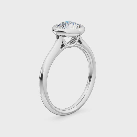 Engagement Ring with 1.00 ct. Labgrown Diamond – Stylish and Shiny SJR55088RD
