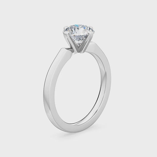 Förlovningsring i 14 karat roséguld med 1,00 ct labogrodden diamant – Romantic Beauty SJR55047