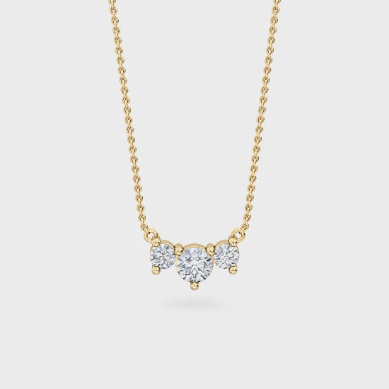 Labgrown Three Stone Pendant with Diamonds (0.87 ct) SJP31608A