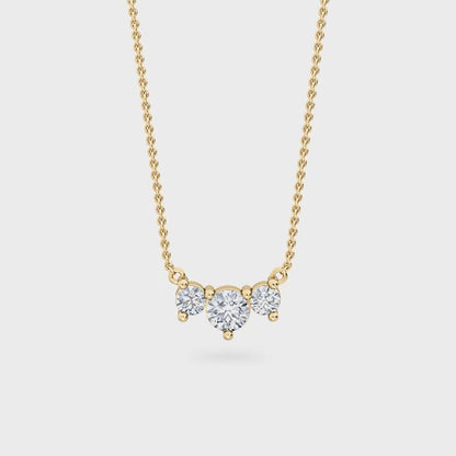 Labgrown Three Stone Pendant with Diamonds (0.87 ct) SJP31608A