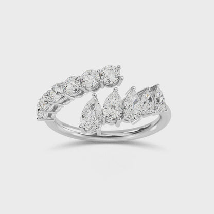 14 karat guldring med 1,45 ct labbodlade diamanter – Delikat elegans och hållbarhet SJR57357