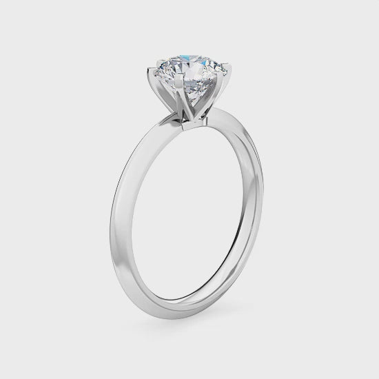 Engagement Ring with 1.00 ct. Labgrown Diamond – Romantic and Brilliant SJR55080RD