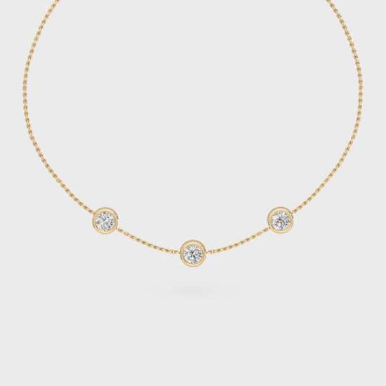 Labgrown Tre Sten Vedhæng med Diamanter (0.75 ct) SJP31597