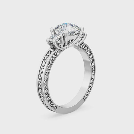 Engagement Ring with 1.25 ct. Lab Grown Diamonds – Timeless Elegance in Ethical Design SJR55532RD