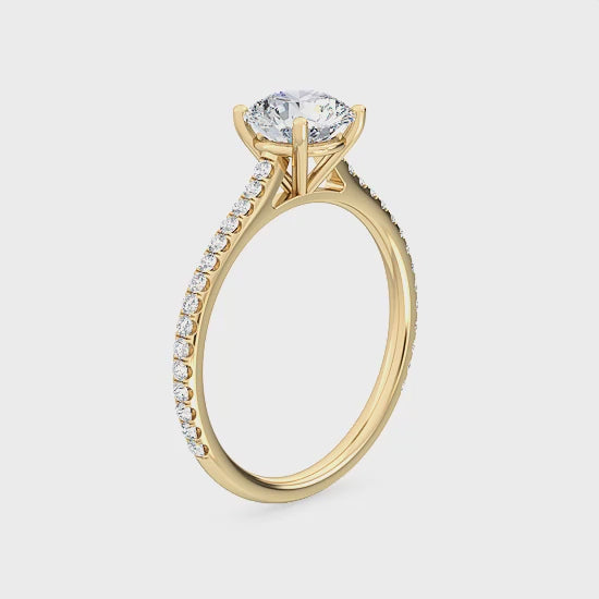 Förlovningsring i 14 karat vitt guld med labbodlad diamant 1,21 ct – Tidens Elegance SJR55563RD