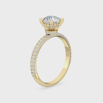 Lab Grown Diamond Engagement Ring 1.58 ctw – Pure Elegance and Style SJR55508RD