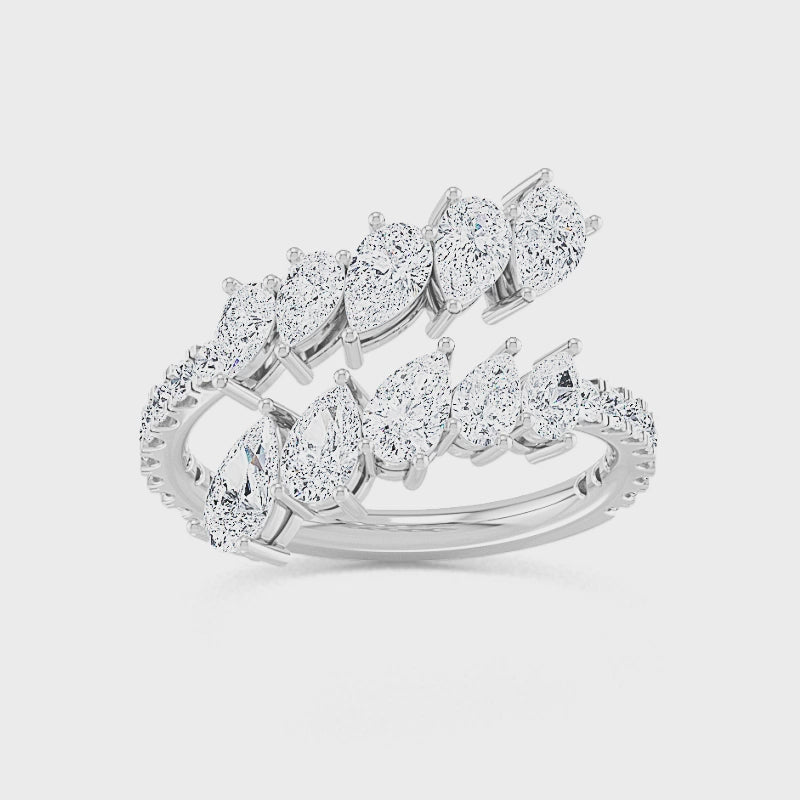 14 karat guldring med 1,75 ct labbodlade diamanter – Elegant och hållbart SJR57358