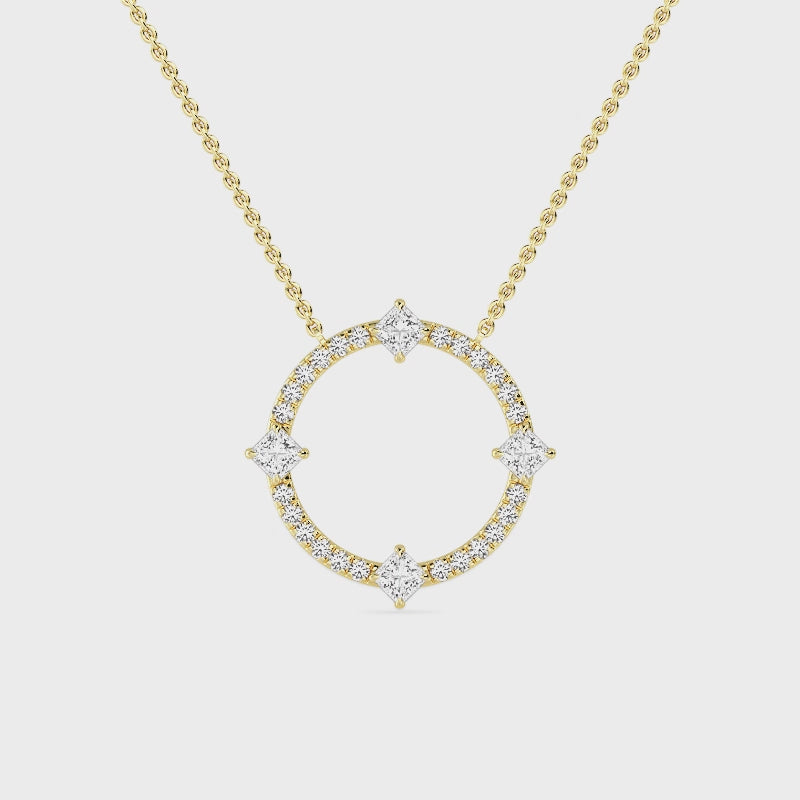 Halo Pendant with Labgrown Diamonds (1.10 ct) SJP31245C