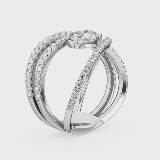 Ring med 1.25 ct. Lab Grown Diamanter – Strålende Elegance SJR56774