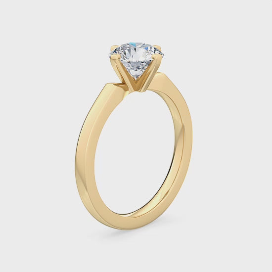 Förlovningsring i 14 karat roséguld med 1,00 ct labogrodden diamant – Romantic Beauty SJR55047