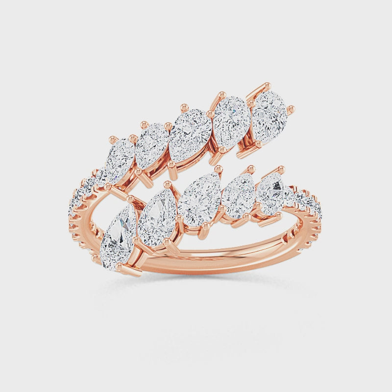 14 karat guldring med 1,75 ct labbodlade diamanter – Elegant och hållbart SJR57358