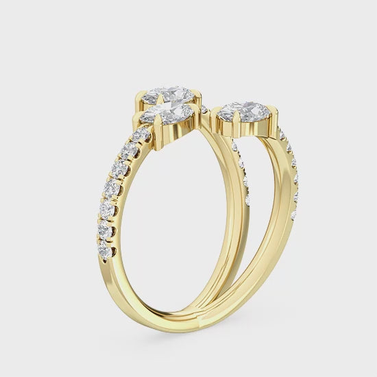 Ring i 14 karat vitt guld med 1,26 ct labbodlade diamanter – En strålande lyx SJR56718