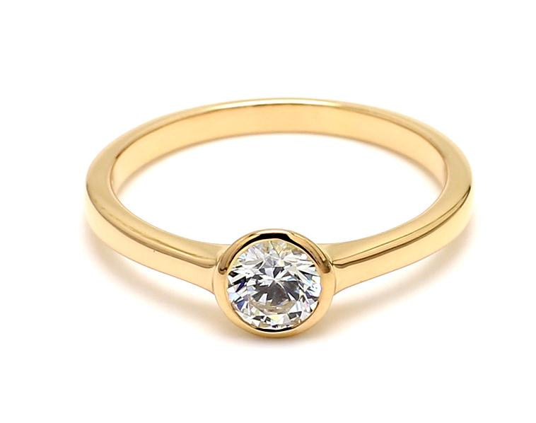 Förlovningsring i 14 karat vitt guld med solitaire och 0,50 ct labgrown diamant – Tidlös skönhet SJR54495