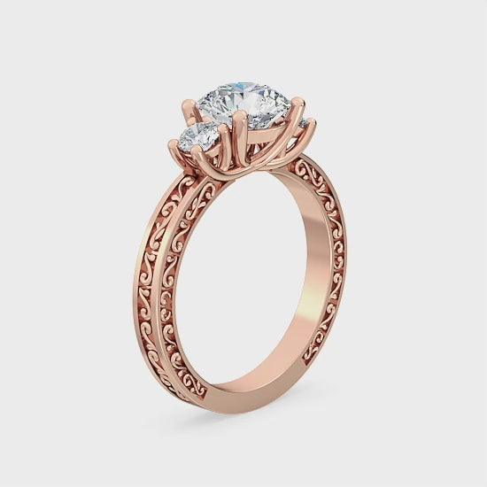 Engagement Ring with 1.25 ct. Lab Grown Diamonds – Timeless Elegance in Ethical Design SJR55532RD