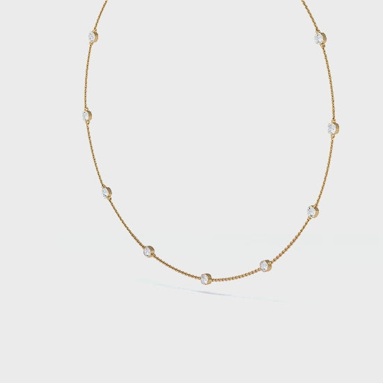 Halsband i 14 karat vitt guld med labgrown-diamanter (1,11 ct) SJN08016CU