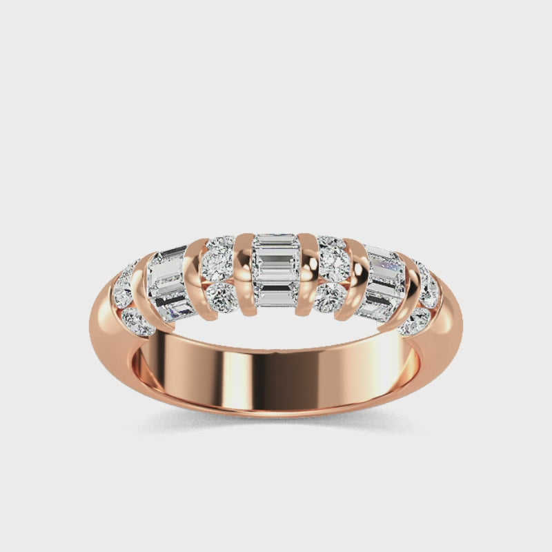 0.87 ct. Lab Grown Diamant Alliancering – Klassisk Skønhed SJR57165