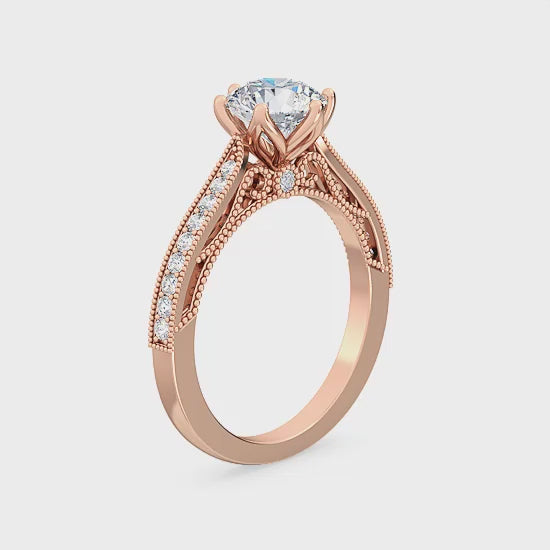 Förlovningsring i 14 karat guld med labbodlad diamant 1,23 ct – Klassisk elegans SJR55558RD